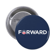 Obama Biden 2012 vorwärts (weiß auf dunkelblauem) Buttons
