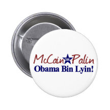 Obama-bin Lyin (McCain Palin 2008) Anstecknadelbutton