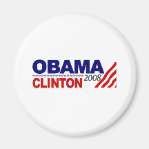 Obama Clinton 2008 Kühlschrankmagnete
