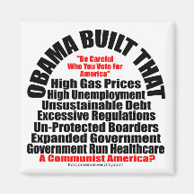 Obama errichtete Dass-EIn kommunistisches Amerika Kühlschrankmagnet