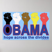 OBAMA-HOFFNUNG ÜBER DEN VERTEILUNGEN PLAKATDRUCKE