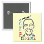 OBAMA ja können wir WIEDER Pin 2012 Anstecknadelbutton
