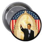 OBama/JFK Retro Art-Knopf Anstecknadelbutton