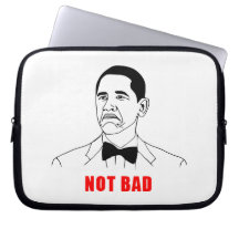 Obama nicht schlechtes meme Raserei-Gesichts-Comic Laptop Computer Schutzhüllen
