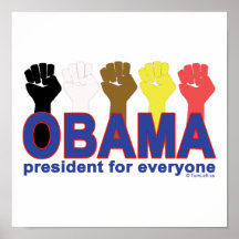 OBAMA-PRÄSIDENT FOR EVERYONE POSTERDRUCK
