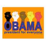 OBAMA-PRÄSIDENT FOR EVERYONE POSTKARTE