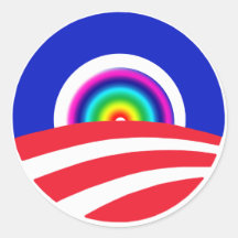 Obama-Regenbogen-Aufkleber