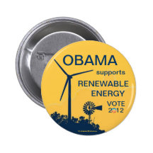 OBAMA stützt erneuerbare Energie Abstimmung demokr Button