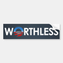 Obama wertlos autoaufkleber