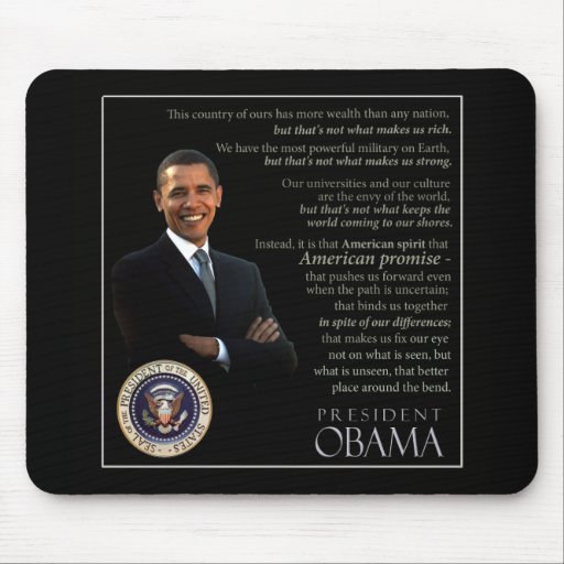 Obama-Zitat Mauspads
