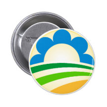 Obamahippie-Knopf Anstecknadelbutton