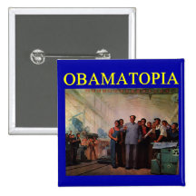 OBAMATOPIA Antiobama Entwurf Anstecknadelbutton