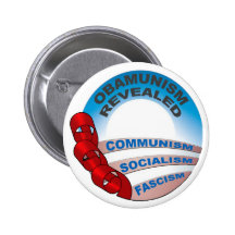 Obamunism deckte Knopf auf Button