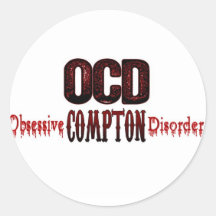 OCD-, besessene Compton-Störung Runder Sticker
