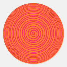 Oddisphere rosa orange optische Täuschung Aufkleber