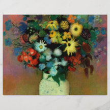 Odilon Redons Vase mit Flowers (1914) Individuelle Flyer