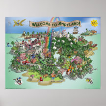 Offizielle Karte von Andyland (Plakat)