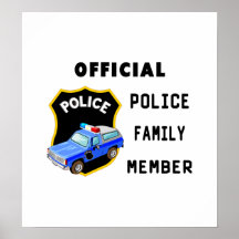Offizielle Polizei-Familie Posterdrucke