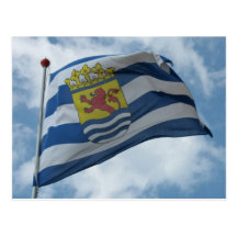 Offizielle Provinz der Zeeland-Flaggen-Foto-Karte Postkarten