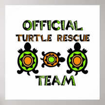 Offizielles Schildkröte-Rettungs-Team 1 Posterdrucke
