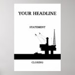 Offshoreöl-Plakat-Schablone