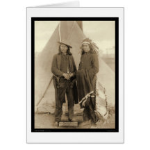Oglala Leiter-rote Wolke u. amerikanisches Pferd S Karte