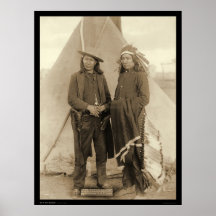 Oglala Leiter-rote Wolke u. amerikanisches Pferd S Plakat