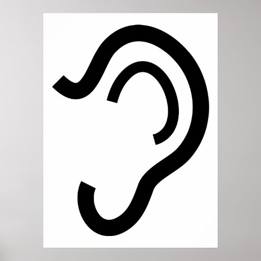 Ohr Posterdruck