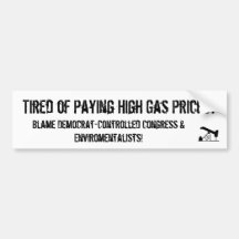 oilrigapplication, ermüdet vom Zahlen hohen GasPri Auto Aufkleber