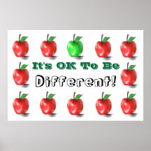 OKAY, unterschiedlich zu sein! Plakat-Druck-Zeiche