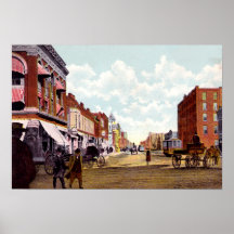 Oklahoma City, Oklahoma Broadway, das Nord schaut Poster