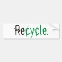 Ökologie u. recyceln Produkte und Entwürfe! Auto Aufkleber