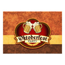 Oktoberfest Bier-Party-Doppelt-Becher-Toast Ankündigungskarten