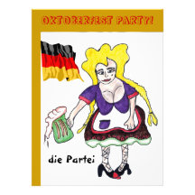 Oktoberfest deutsche Bier-Party Einladung