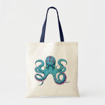 Oktopus Krake octopus kraken Tasche