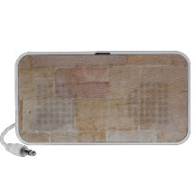 Old Cream Colored Brick Wall Travelling Speakers