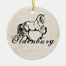 Oldenburg-Pferd Weihnachtsbaum Ornamente