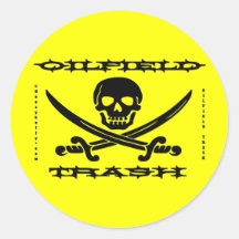Ölfeld-Abfall, Ölfeld-Aufkleber, Schädel, Piratenf