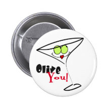 Olive Sie Martini-Valentinsgruß-Knopf Anstecknadelbutton