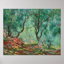 Olivenbäume im Garten-Plakat