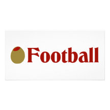 Olivgrüner (i-Liebe-) Fußball Bilderkarte