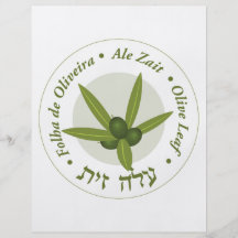 Olivgrünes Ale Blatt Siegelfolha de Oliveira zait Flyer