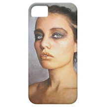 Ölporträtmalerei-Damenfrau der Sorge klassische iPhone 5 Hüllen