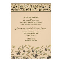 Ölzweig: Eine toskanische Touch Personalisierte Einladungen