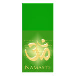 OM im Grün u. im Gold - Namaste Individuelle Werbekarte