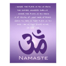 OM in den Purpur - Namaste Ankündigungskarte