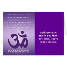 OM in den Purpur - Namaste Karten