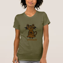 OM-Katze - lustiges Yoga-T-Shirt für Frauen