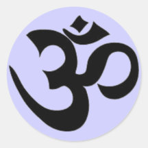 OM RUNDER AUFKLEBER