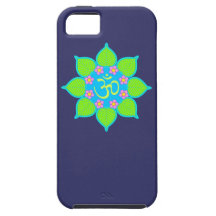 Om Symbol in Bodhi Leaf Mandala iPhone 5 Covers